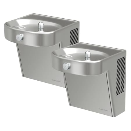 Elkay Halsey Taylor Cooler Wall Mount Bi-Level Ada Non-Filtered 8 Gph Stainless 8756080083